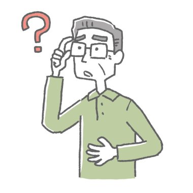 Şüphesi ve unutkanlığı olan yaşlı bir adamın resmi