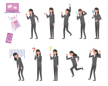 Basit bir tasarımı olan takım elbiseli bir ofis çalışanı çizimi