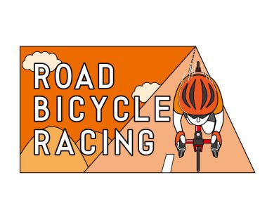 Bisiklet yol yarışının resim çizimi