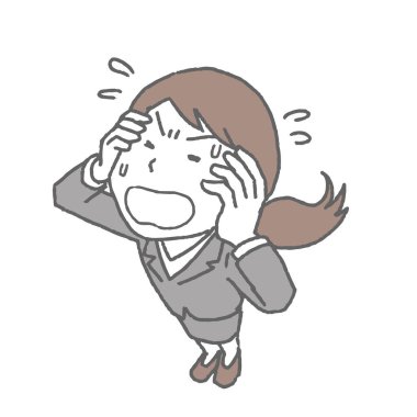 endişeli kadın başını tutan