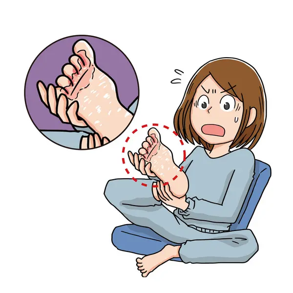 Atletin ayağı tarafından şaşırtılan kadın