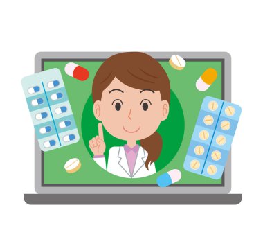 Çevrimiçi uyuşturucu danışmanlığının resim çizimi