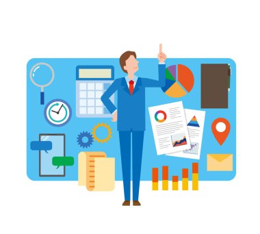 Yetenekli bir iş adamının resmi