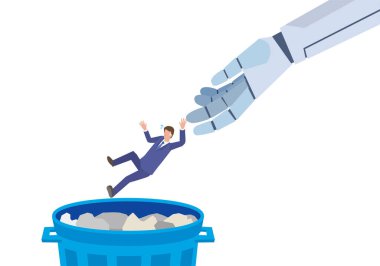 Bir iş adamının Al ve robotlara işini kaybetmesi.