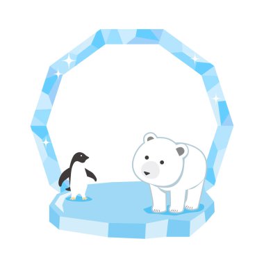 Bir kutup ayısı ve bir penguenin serin bir örneği.
