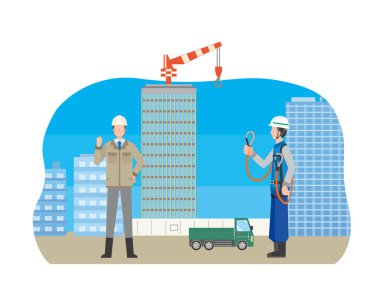 İnşaat alanı ve işçiler.