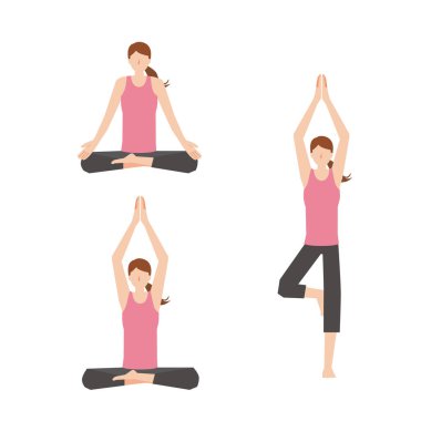 Yoga yapan bir kadının resmi