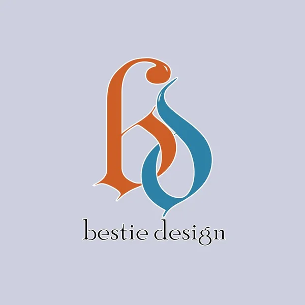 Logotipo Abstrak Gambar Dengan Berwarna Oren Dan Biru —  Fotos de Stock