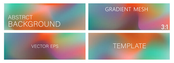 Set of vector gradient backgrounds with soft transitions. For covers, wallpapers, brands, social media and more. You can use a grainy texture for each of the backgrounds.