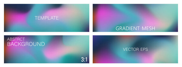Set of vector gradient backgrounds with soft transitions. For covers, wallpapers, brands, social media and more. You can use a grainy texture for each of the backgrounds.