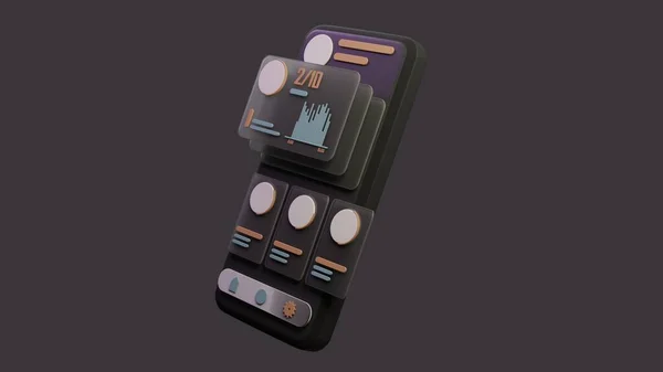 Phone Concept Interface Design — Stock Photo, Image