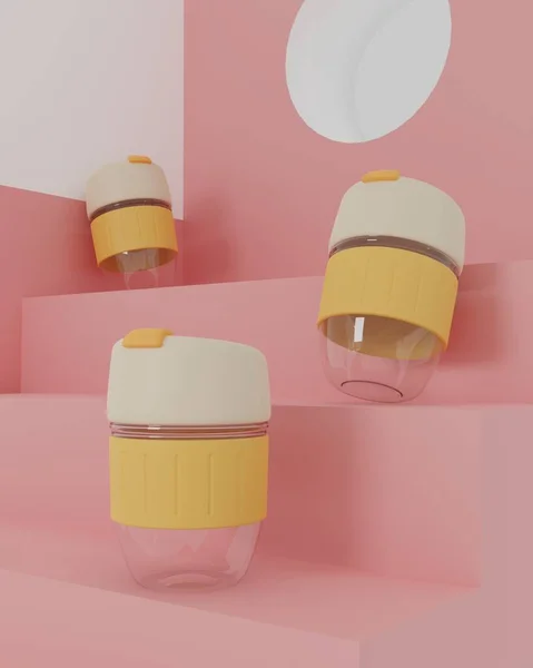 Şişe tasarımı. 3B sahne