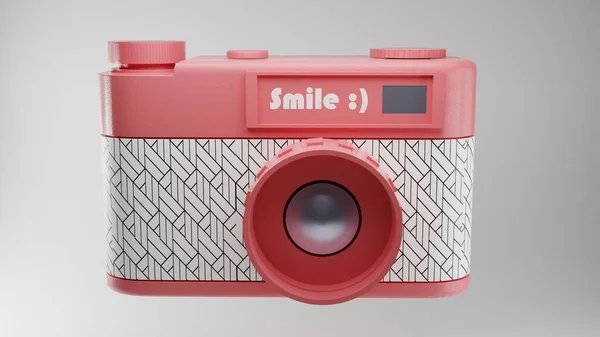 Kamera 3D model. Renkli resimleme