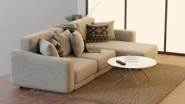 Sofa Ontwerp Woonkamer Interieur — Stockfoto