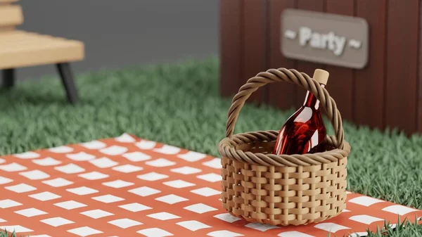 Banyo hazır. Üç boyutlu illüstrasyon. Simgeler