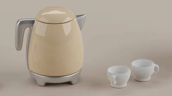 Üç boyutlu illüstrasyon. Deniz sanatı