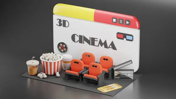 Oturma odası izometrik iç mekan 3D