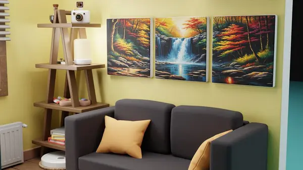 oturma odası iç 3d