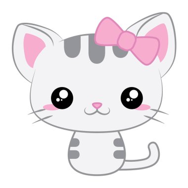 Çeşitli tarzlarda aksesuarları olan sevimli kedilerin vektör çizimi 