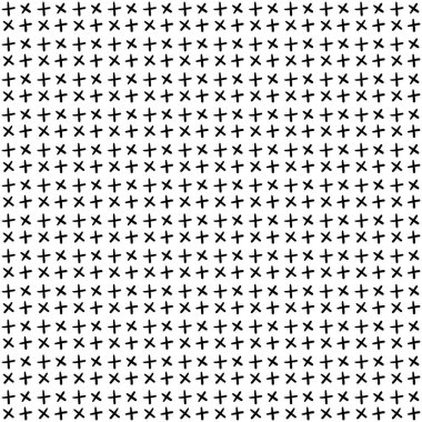 Çapraz ve artı şekilli fırça darbelerinin el çizimi illüstrasyonu