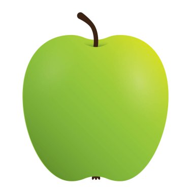 Yeşil bir nene demirci elmasının vektör çizimi