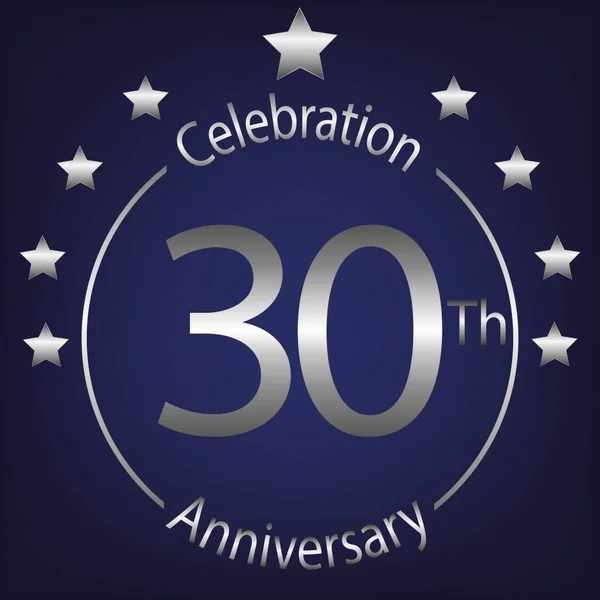 30º Aniversario Celebración Del 30º Aniversario Alegría Festividades Para Esta — Foto de Stock