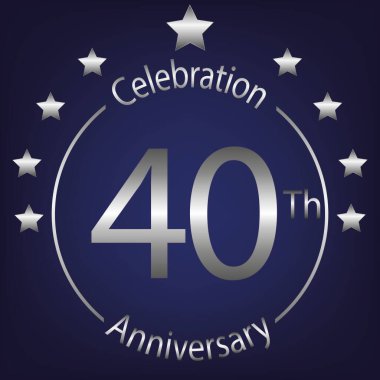 40. yıldönümü kutlamaları - 40. yıldönümü: bu özel gün için eğlence ve şenlik. Davetiyeler, doğum günü kartları, parti dekorasyonları ve hatıralar için mükemmel. Kullanılabilir yüksek kaliteli vektör dosyası.
