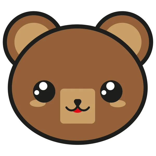 Kawaii Bear Cute Huggable Bright Eyes Charming Expression Ideal Illustrating — Stock Photo, Image