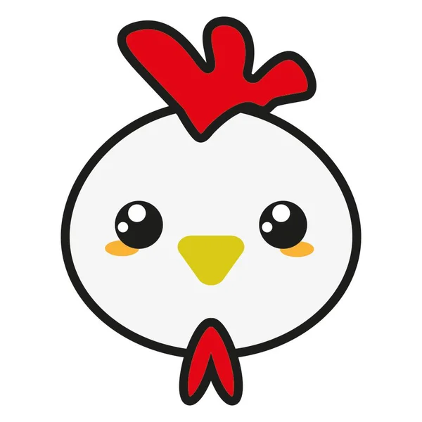 Kawaii Little Rooster Lively Full Personality Fluffy Feathers Bright Eyes — Stock Photo, Image