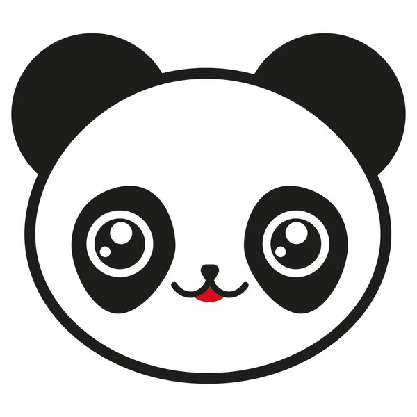 Oso Panda Kawaii Lindo Abrazable Con Ojos Expresivos Una Expresión — Foto de Stock