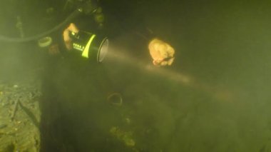 Underwater archaeological research in the Dnieper river.