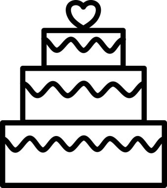 Kek. Web simgesi basit illüstrasyon