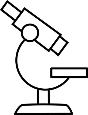 Mikroskop. Web simgesi basit illüstrasyon 
