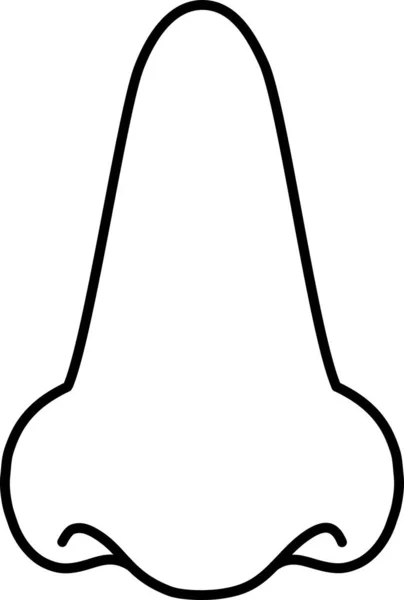 Yüz burnu. Yüz özelliğinin basit vektör illüstrasyonu