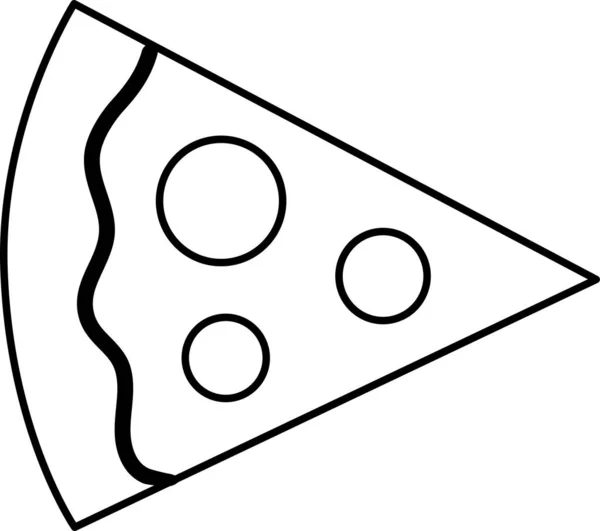 Comida Ícone Web Simples Ilustração Pizza Fatia — Vetor de Stock