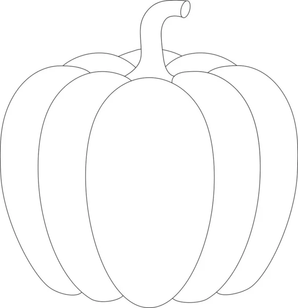 Icône Citrouille Illustration Contour Des Icônes Vectorielles Halloween Pour Web — Image vectorielle
