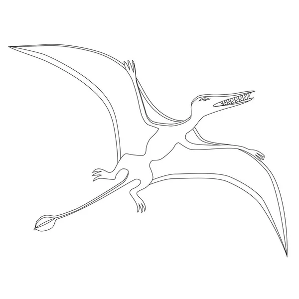 Kartun Prehistoric Dinosaur Vector Graphic - Stok Vektor