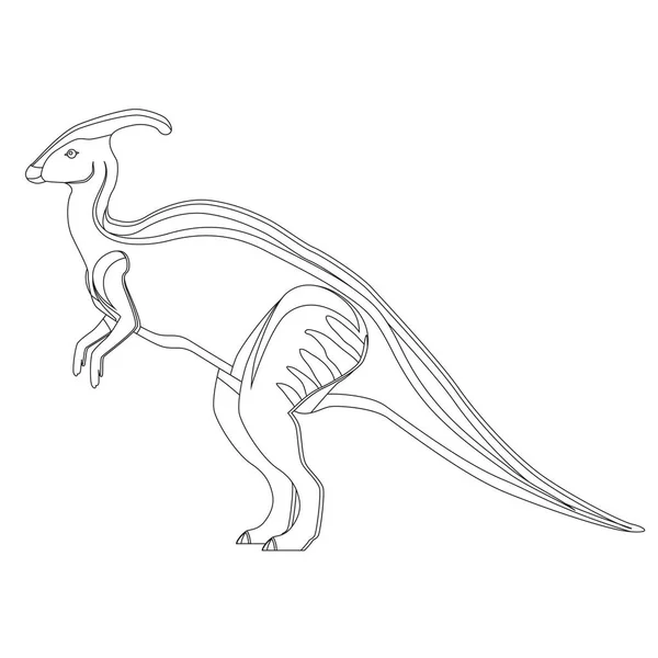 Kartun Prehistoric Dinosaur Vector Graphic - Stok Vektor