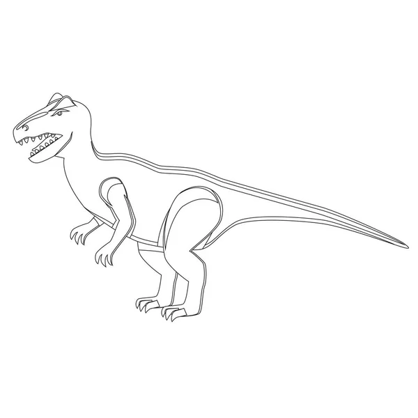 Tecknad Förhistorisk Dinosaurie Vektor Grafisk — Stock vektor