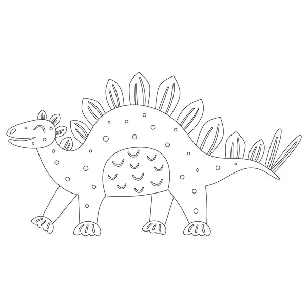 Dibujos Animados Dinosaurio Prehistórico Vector Gráfico — Archivo Imágenes Vectoriales