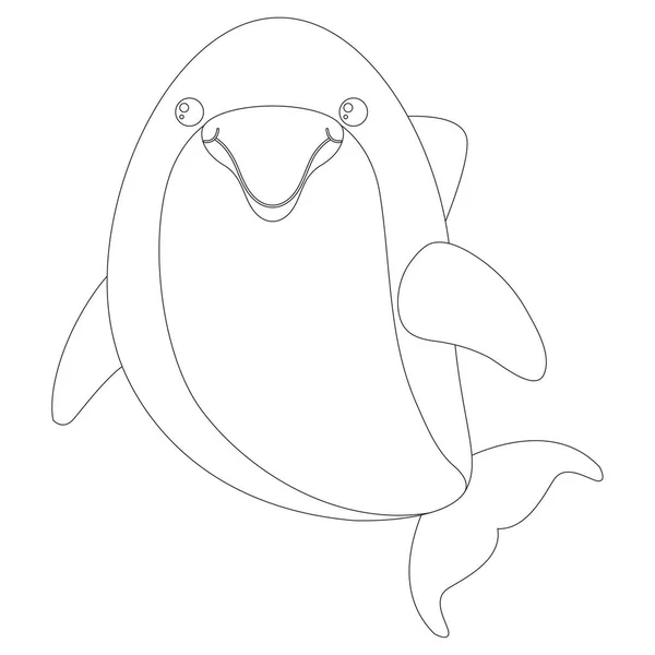 Γελοιογραφία Ocean Sealife Dolphin Vector Graphic — Διανυσματικό Αρχείο