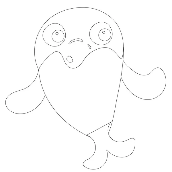 Cartoon Ocean Sealife Dolphin Vector Graphic — Stock Vector