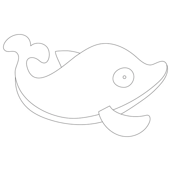 Cartoon Ocean Sealife Dolphin Vector Graphic — Stockový vektor