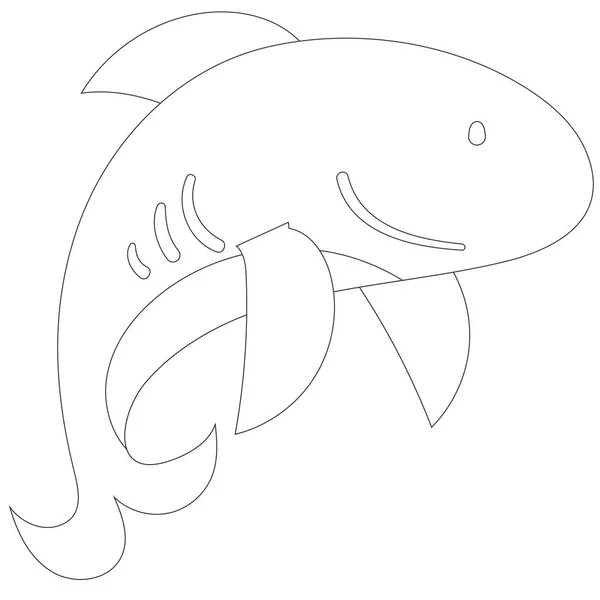 Cartoon Ocean Sealife Dolphin Vector Graphic — 스톡 벡터