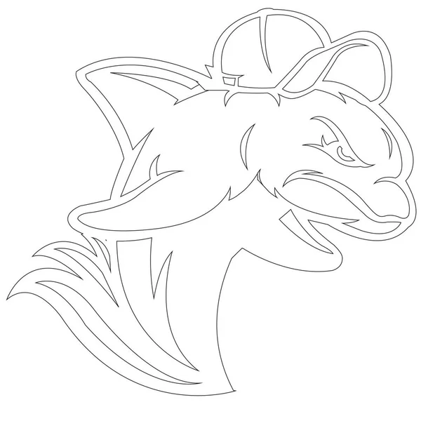 Karikatür Okyanusu Deniz Yunusu Vektör Grafiği