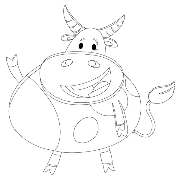 Desenhos Animados Farm Cow Vector Graphic — Vetor de Stock