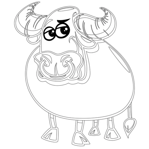 Cartoon Farm Bull Vector Graphic — Stockový vektor