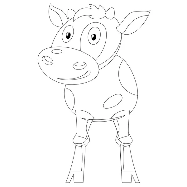 Γελοιογραφία Farm Cow Vector Graphic — Διανυσματικό Αρχείο