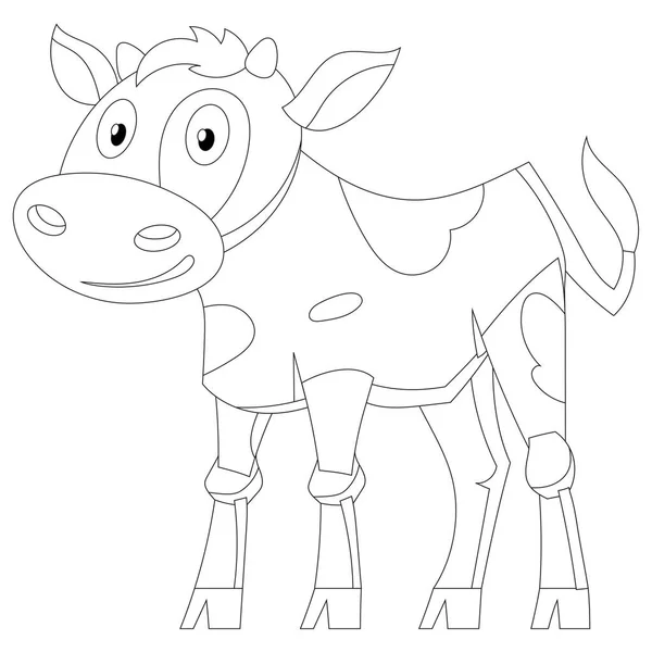 Γελοιογραφία Farm Cow Vector Graphic — Διανυσματικό Αρχείο