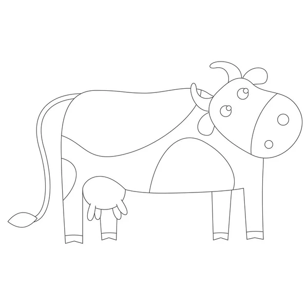 Cartoon Farm Cow Vector Graphic — стоковый вектор